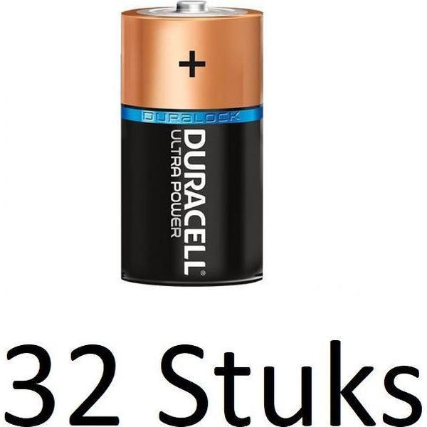 32 Stuks Duracell Ultra Power C Batterijen Bulk