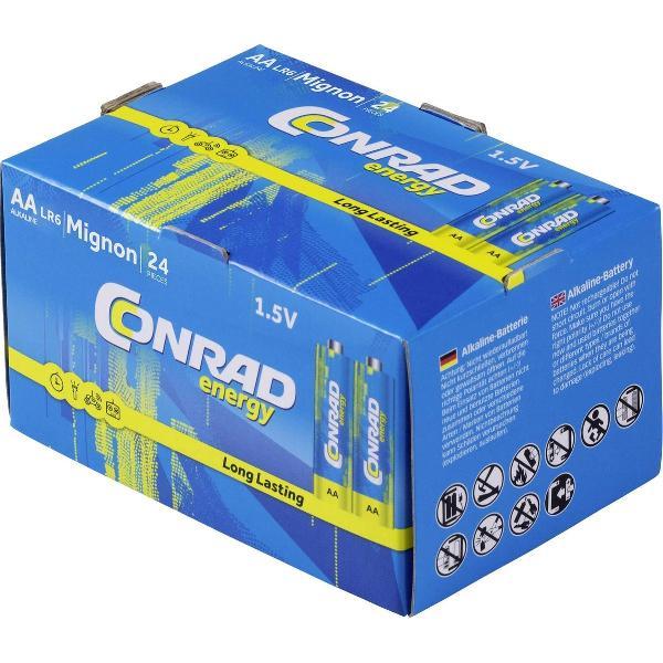 Conrad energy LR06 AA batterij (penlite) Alkaline 1.5 V 24 stuk(s)