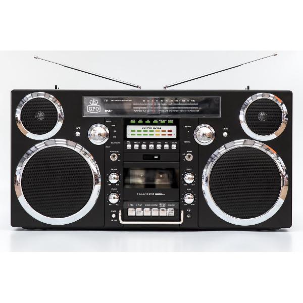 GPO BROOKLYNBLA Ghettoblaster bluetooth, CD, cassette, USB en DAB+ radio