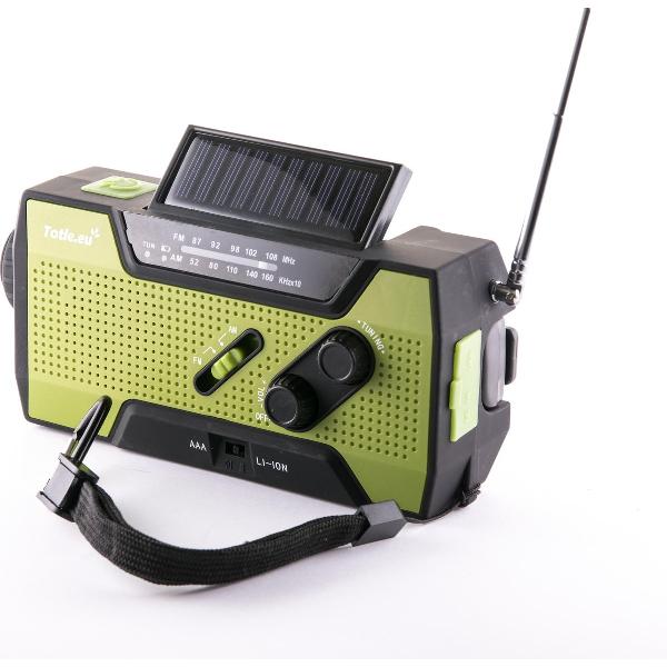 Totle Ultimate Wereldradio - 2000mah + Batterij - Leeslampje - Opwindbaar