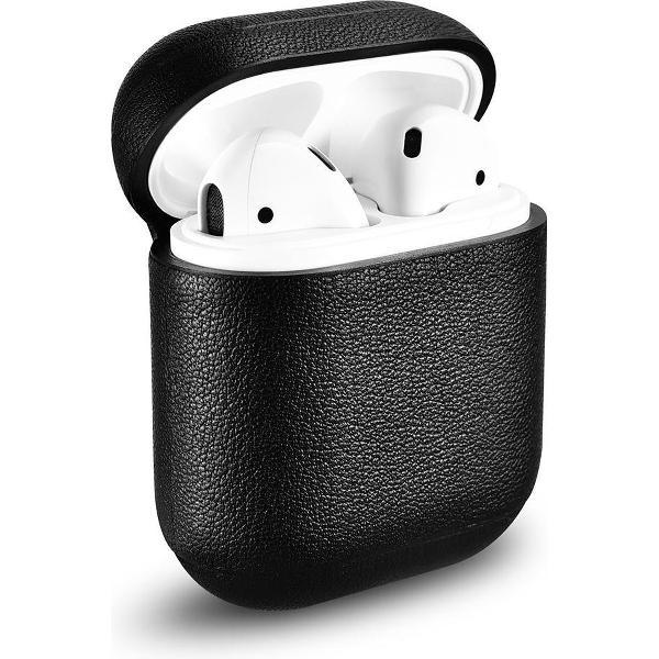 iCarer - Nappa Etui voor Apple AirPods - Zwart