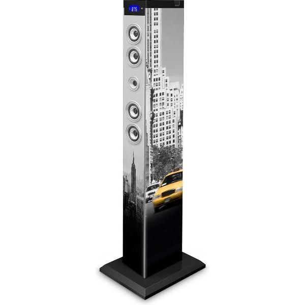 Multimedia Sound Tower New York (60W RMS/ Bluetooth/Radio/Dubbele USB)