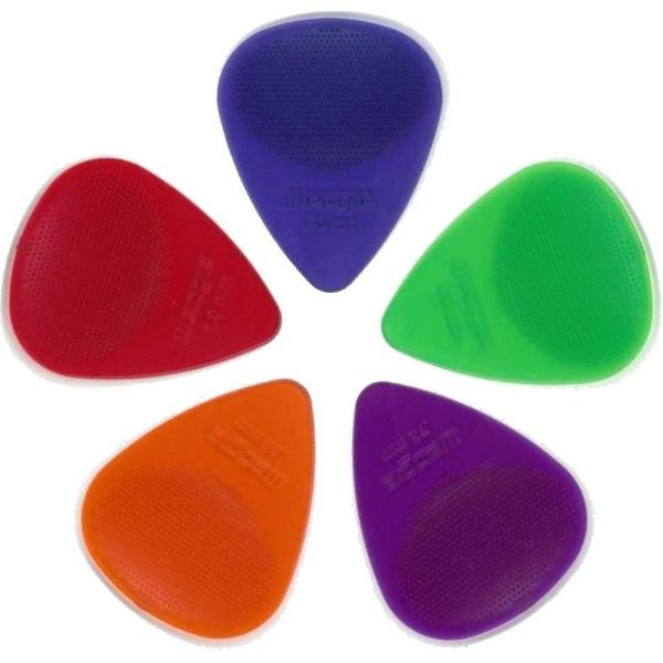 Wedgie Clear XT polycarbonaat standaard plectrum SET 0.50 mm - 1.14 mm 5-pack