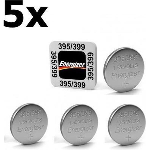5 Stuks - Energizer 395 / 399 SR927SW 52mAh 1.55V knoopcel batterij