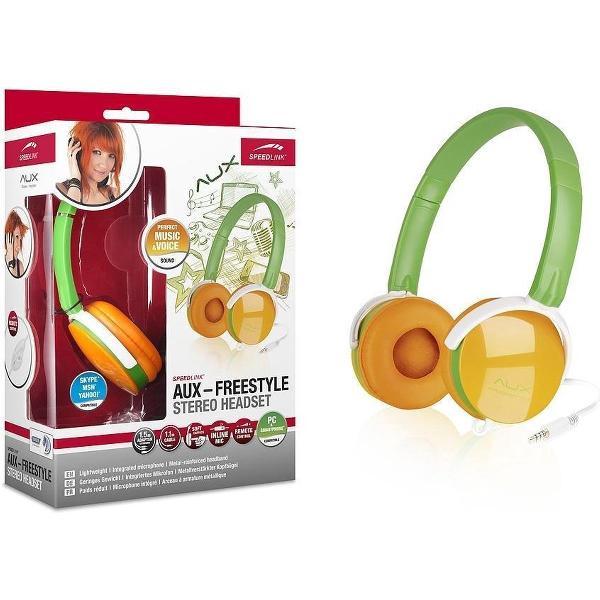 Speedlink Aux Freestyle Stereo Headset Groen Oranje PC
