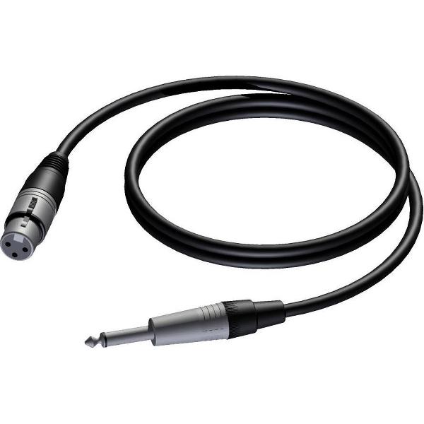 Procab CAB591/10 XLR female naar jack speakerkabel 10m