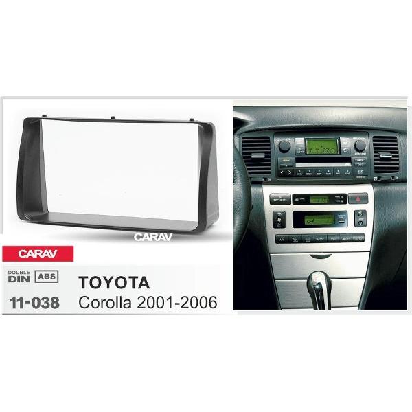 autoradio inbouw paneel Toyota corolla 2001 - 2006 2-din formaat