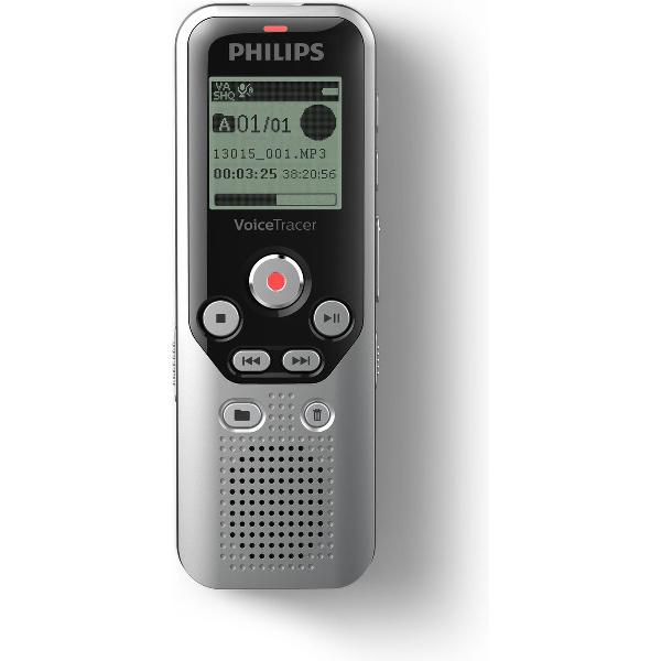 Philips DVT1250 dictaphone Intern geheugen & flash-kaart Zwart, Grijs