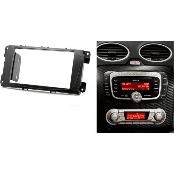 2-DIN FORD Focus II, Mondeo, S-Max, C-Max 2007-2011; Galaxy II 2006-2011; Kuga 2008-2012 (Black) frame Audiovolt 08-002