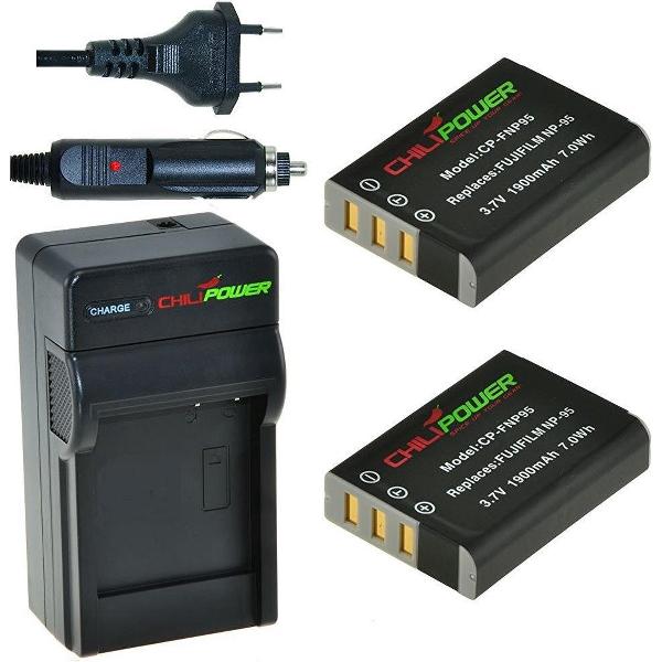 ChiliPower NP-95 Fuji Kit - Camera Batterij Set