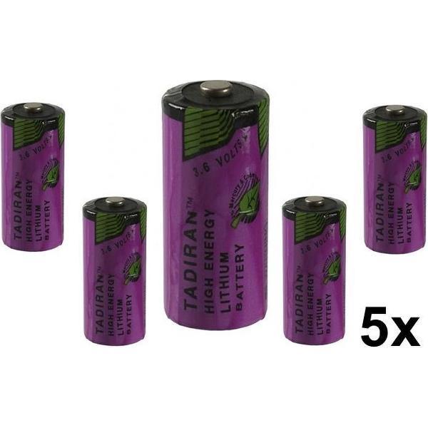 5 Stuks - Tadiran SL-761 2/3 AA Lithium batterij 1500mAh 3.6V