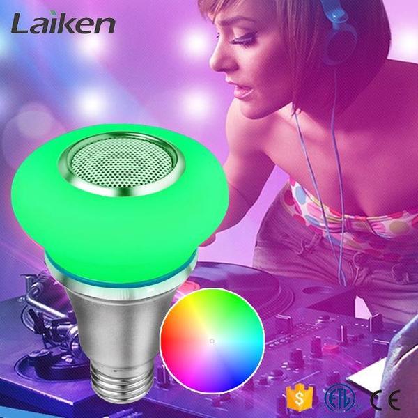 REMOTE-CONTROLLED MUSIC LED-LAMP – MET AFSTANDSBEDIENINGSPANEEL – 5W RGB+ 3W BLUETOOTH SPEAKER - Voordeelset 3 stuks