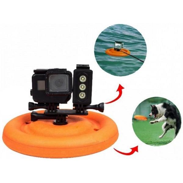 Frisbee met GoPro / Actiecamera mount