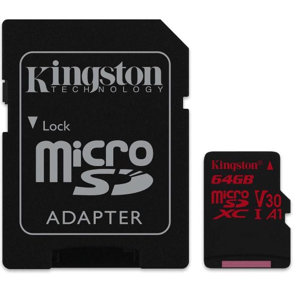 Kingston Technology Canvas React flashgeheugen 64 GB MicroSDXC Klasse 10 UHS-I