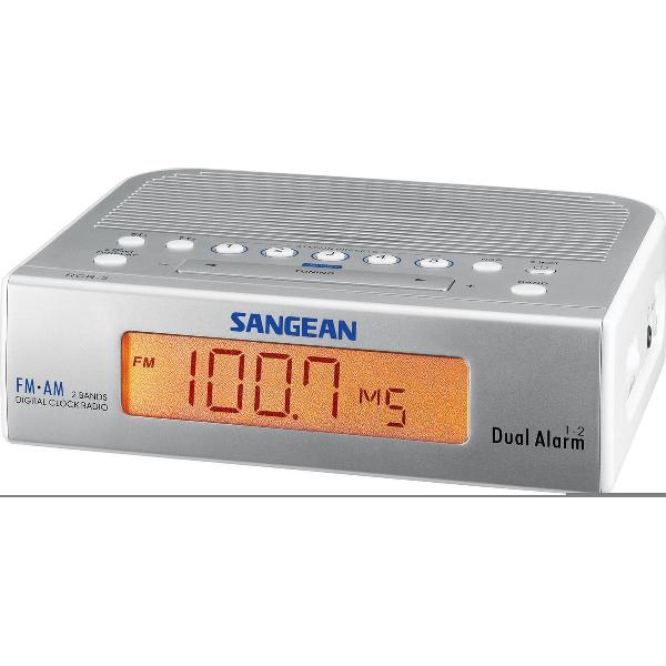 Sangean Atomic 50 - RCR-5 - Wekkerradio met AM/FM en 2 wektijden - Zilver