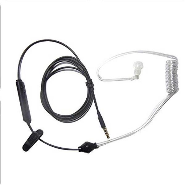 FBI Cool style oortje met stralingsbescherming- Zwart