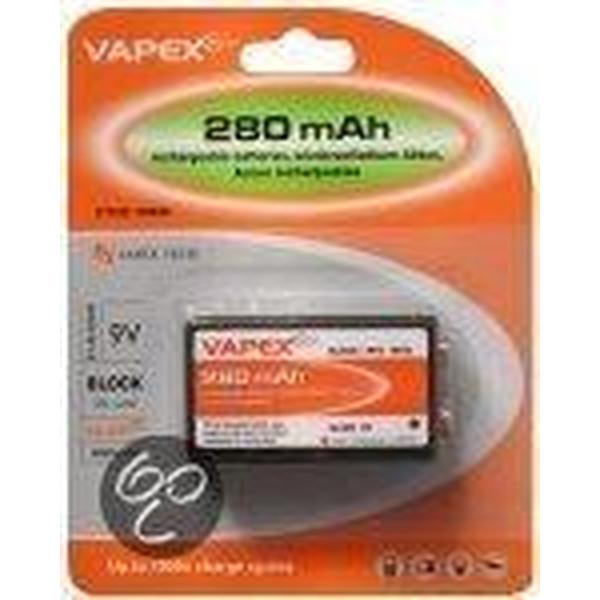 Vapex 9V Batterij - 1 stuk - 280 mAh