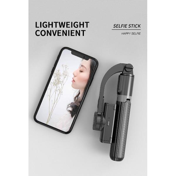 Technity Gimbal voor Smartphone incl Statief – Stabilizer Smartphone – Selfie Stick Tripod - Selfiestick – Bluetooth Stabilisator voor Smartphones - Zwart
