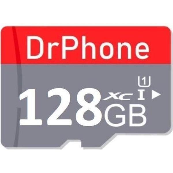 DrPhone MSI - 128GB Micro SD Kaart Opslag - Met SD Adapter - High Speed Klasse 10 - Premium Opslag