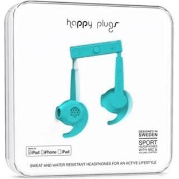 Happy Plugs Hoofdtelefoon In-ear Sports MFI Turquoise