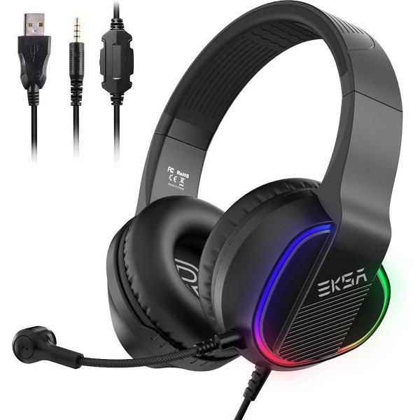 EKSA E400 RGB Gaming Headset for PC,PS4, Xbox - 3.5mm jack