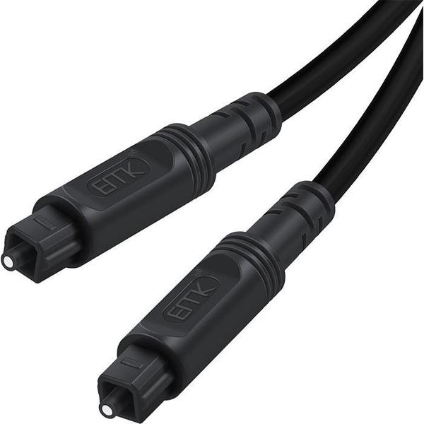 By Qubix - Digital Toslink Optical kabel 3 meter / toslink audio male to male / Optische kabel - Zwart