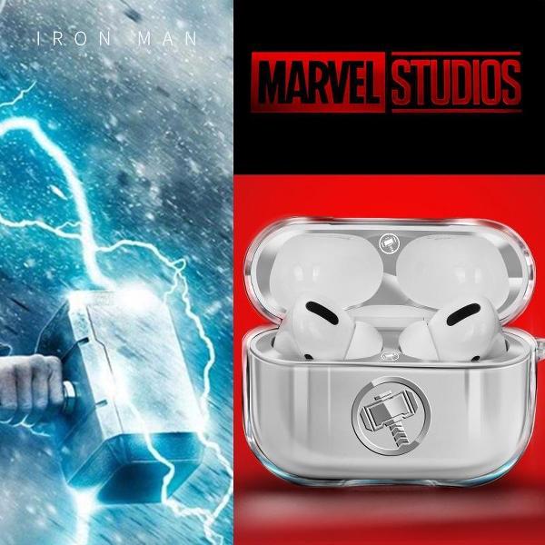 Airpods pro silicone hoes marvel series thor silver