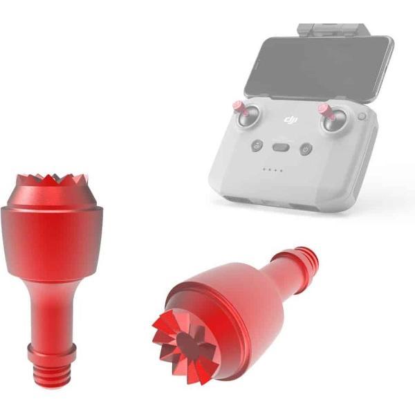 2 STKS JSR CNC metalen afstandsbediening joystick rocker thumb stick voor DJI Mavic Air 2 drone (rood)