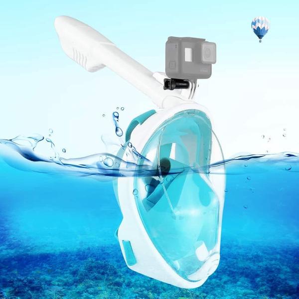 PULUZ 240mm vouwbuis Watersport Duikuitrusting Volledig droog snorkelmasker voor GoPro HERO6 / 5/5 sessie / 4 sessie / 4/3 + / 3/2/1, Xiaoyi en andere actiecamera's, S / M-afmeting (groen)