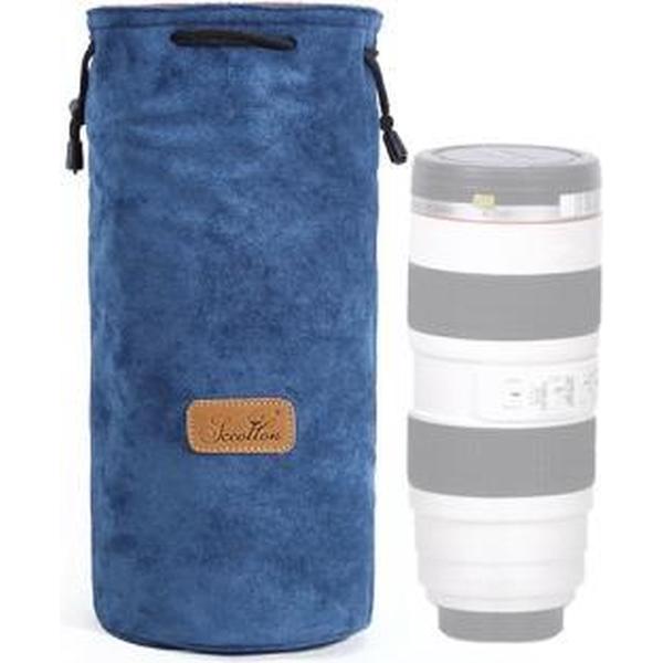 SCCOTTON Liner Schokbestendige digitale bescherming Draagbare SLR-lenstas Micro-enkele cameratas Rond Blauw L