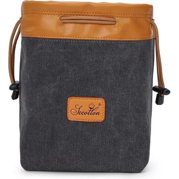 SCCOTTON Voeringstas Waterdichte digitale bescherming Draagbare SLR-lenstas Micro-tas voor enkele camera Fotografietas, Kleur: Carbon Black L.