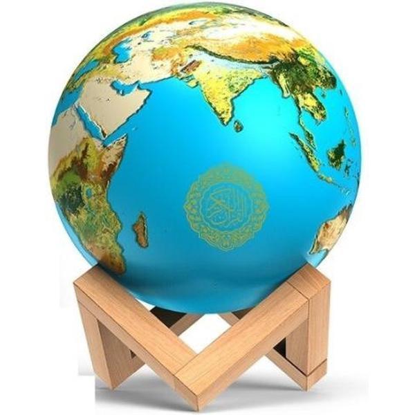 DrPhone QC1 - Koran Speaker - Bluetooth Luidspreker - 16 Verschillende Kleuren - Wereldbol Nachtlamp - Incl. 33 Recitaties