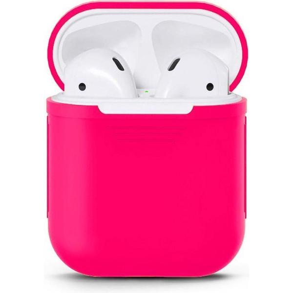 AirPods Hoesje - Siliconen Bescherm Case Hoesje - Roze - Smartphonica