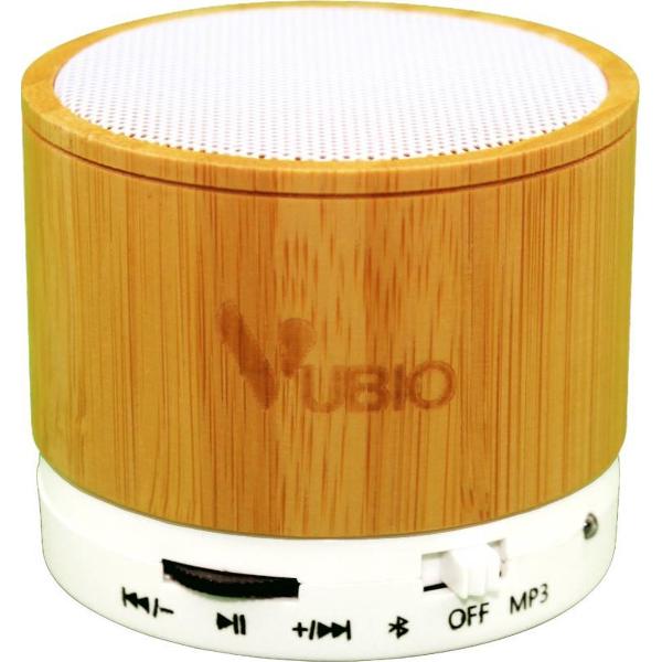 Draagbare Bluetooth Speaker - Bamboe - Wit - Bamboo