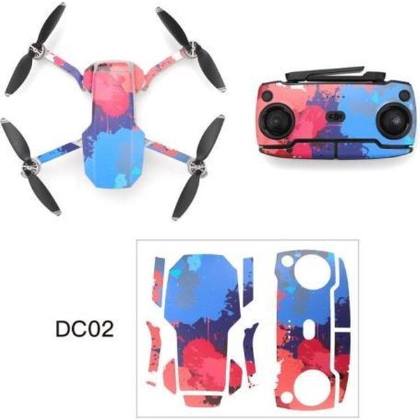 RCSTQ Voor DJI Mavic Mini Graffiti Style Kleurpatroon Drone Body & Controller Plastic Stickers (Kleurrijke Inkjet)