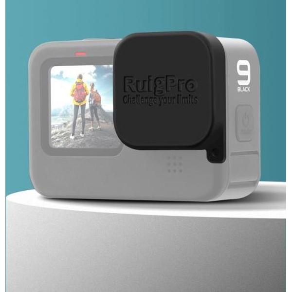 RUIGPRO voor GoPro HERO9 Zwart Zacht Rubber Krasbestendig Cameralens Beschermdop Cover (Zwart)