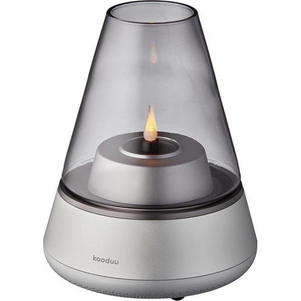 Kooduu Nordic Light Pro - Bluetooth speaker en Olielamp in één - Ø14 - te koppelen met 100 modellen - Zilver