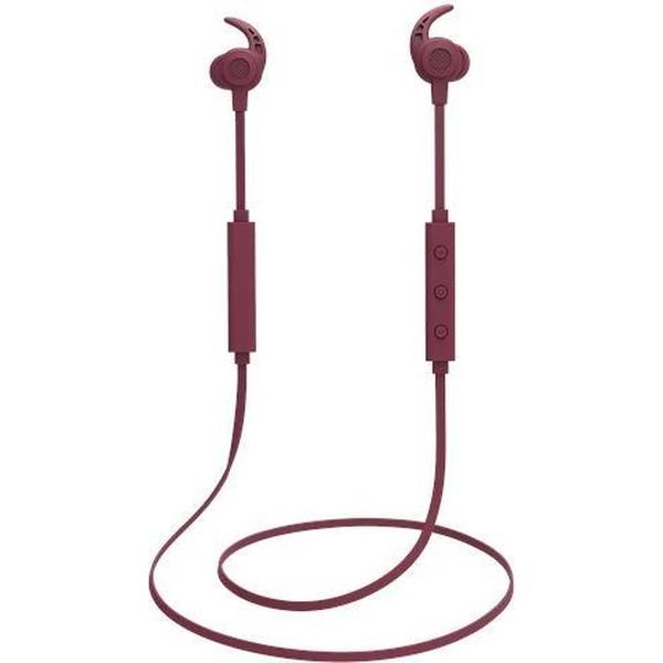Fresh'n Rebel Wireless Sports Earbuds - Donker rood - Inclusief microfoon