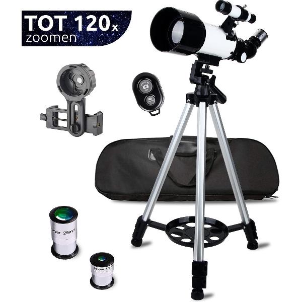 GoodsToUse Telescoop Set 70/400 mm - Sterrenkijker voor Kinderen & Volwassenen – Tot 133x Zoomen – Incl. Handige Draagtas – Makkelijk Foto’s Maken