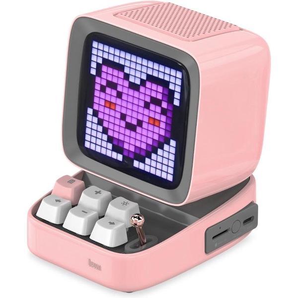 Divoom® Ditoo Draagbare Bluetooth Speaker Met Retro Pixeldisplay - Retro Games - Retro Radio Inclusief Opbergdoos - Roze