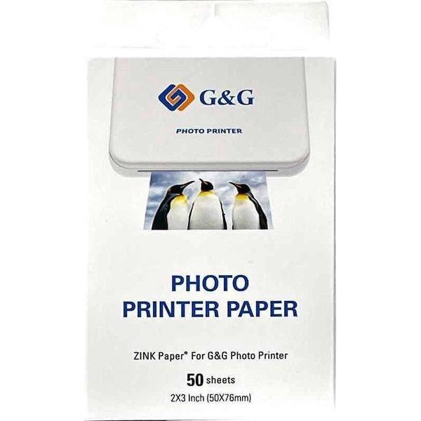 G&G ZINK papier - 50 stuks (7.6 x 5cm)