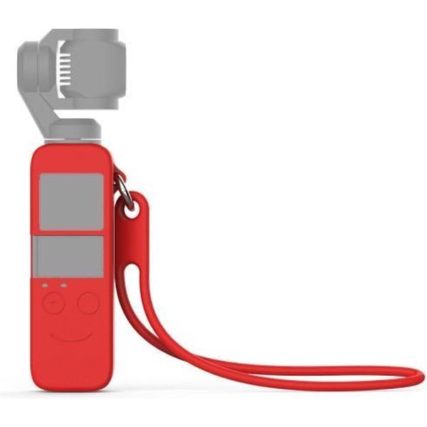 Body siliconen beschermhoes met 19 cm siliconen polsband voor DJI OSMO Pocket (rood)