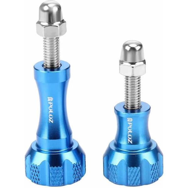 PULUZ CNC Aluminium Duimknop Roestvrij Bout Moer Schroef Set voor GoPro NIEUWE HERO / HERO6 / 5/5 Sessie / 4 Sessie / 4/3 + / 3/2/1, Xiaoyi en Andere Actiecamera's (Blauw)