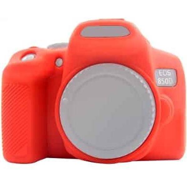 PULUZ zachte siliconen beschermhoes voor Canon EOS 850D (rood)