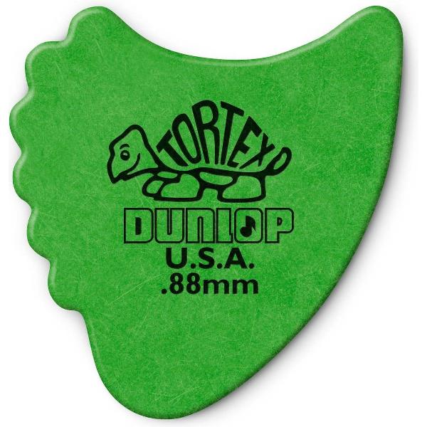 Dunlop Tortex Fin Pick 6-Pack 0.88 mm standaard plectrum