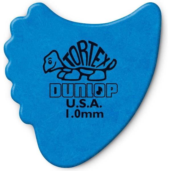 Dunlop Tortex Fin Pick 6-Pack 1.00 mm standaard plectrum