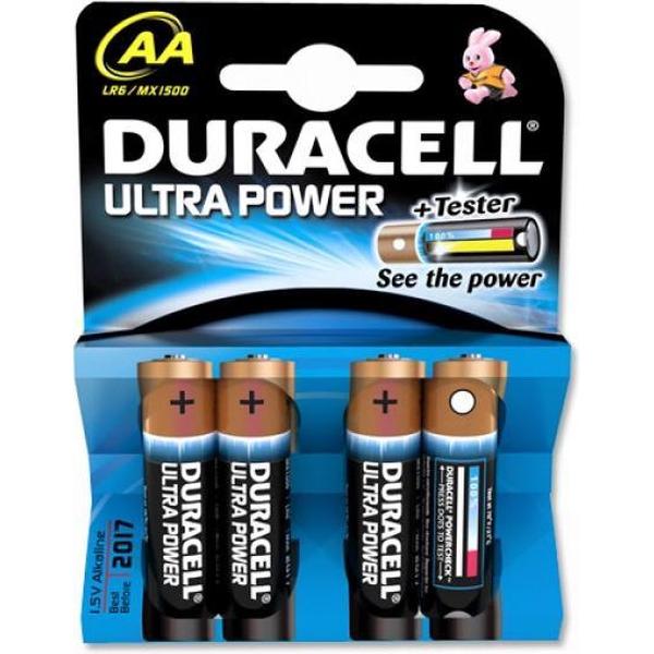 Duracell AA Ultra Power Alkaline Batterijen - 4 stuks