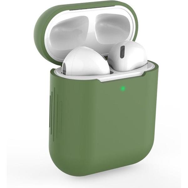 Apple AirPods 1/2 Hoesje in het Donker Groen - Siliconen