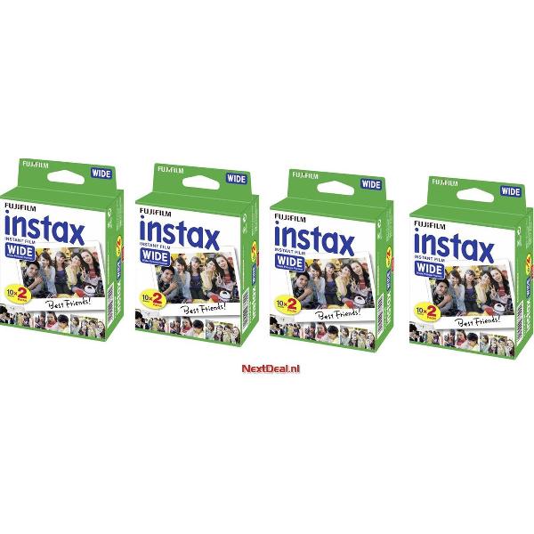 Fujifilm Instax Wide Film - 4 pack 10 x 2 - Geschikt voor 80 foto's