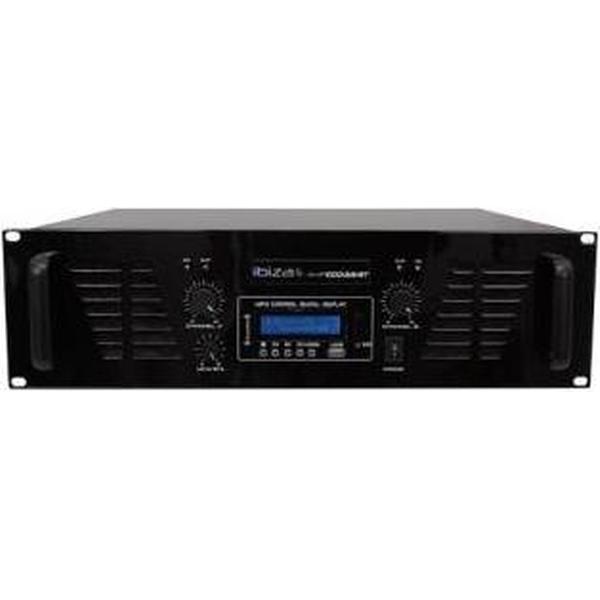 Ibiza AMP1000USB-BT Disco Versterker Met Lijn Ingang, Usb & Bluetooth 2 X 800w